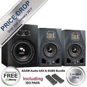 Adam A5X 5.5" Active Studio Monitors & SUB8 Package LIMITED TIME