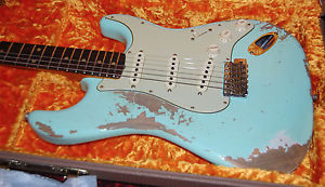 2017 Fender 1962 Heavy Relic Stratocaster Surf Green Handwound P/U's RARE!