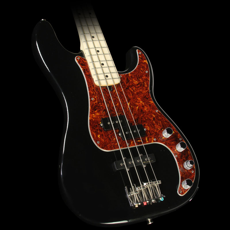 Used Fender American Deluxe Precision Bass Guitar Warmoth Neck Black