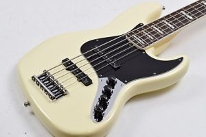 Fender American Deluxe Jazz Bass V N3 Vintage White Electric Free Shipping