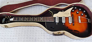 Vintage 1962 Truetone Speed Demon Kay K573 Hollow Body Electric Guitar With Case