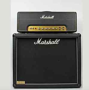 Marshall JTM 45 MKII reissue head and 2×12 cab signed by Jim Marshall