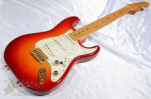 Seen Custom Order ST-Type Cherry sunburst Used Electric Guitar Free Shipping