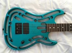 Abel Axe Blue /Teal Aluminum Electric Guitar. MINT !