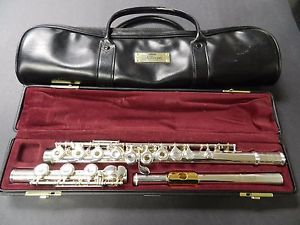 YAMAHA ALLEGRO 371 FLUTE ,SOLID SILVER HEAD, OPEN HOLE