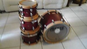 Ayotte wood hoop set, Custom set, beautiful sound, matching snare also available