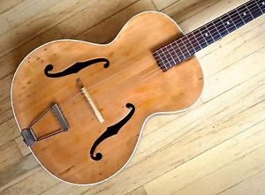 1939 Epiphone Olympic Archtop Vintage Acoustic Guitar Carved Spruce Top w/osc