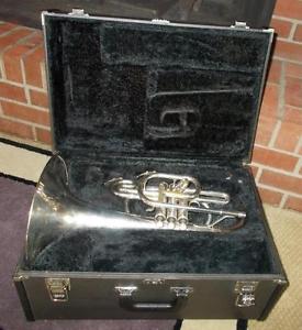Yamaha YMP 203 M Mellophone~Silver Plated~Plays Good