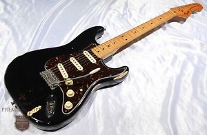 Fender 1975 STRATOCASTER Modify Refnish Black Used Electric Guitar Free Shipping