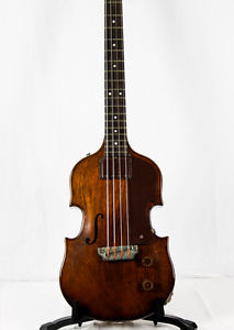 Vintage 1953 Gibson EB-1 Violin Bass Guitar & Gibson Case & Telescopic End Pin