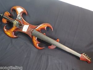 Nice model brown fancy Crazy-4 art streamline 5strings 4/4 electric cello