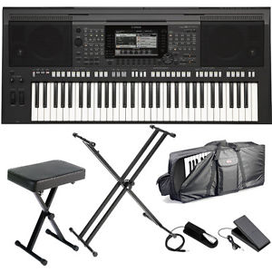 Yamaha PSR S770 Arranger Workstation with X Stand, X Bench, Bag, S/P, V/P