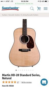 Martin USA Standard HD-28 Acoustic Guitar