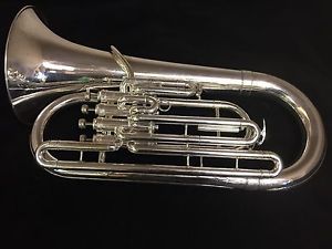 KING 2280 Bb Bright Silver 4 Valve Baritone/Euphonium w/New Case