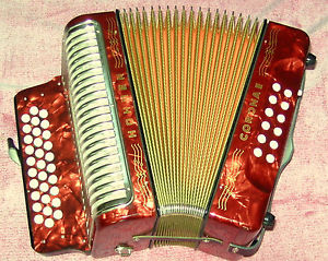 Made in Germany TOP EXCELLENT Hohner G/C/F CORONA II diatonic Accordion  + Case