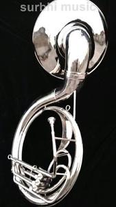 Big Sousaphone 25" Silver Chrome Nickle 3 Valve With Free Case Box & Mouth Pc