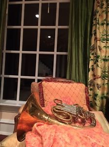 Hans Hoyer K10 Double Horn Unlacquered Gold Finish.