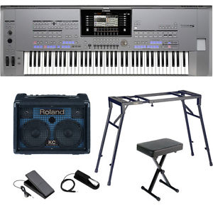 Yamaha Tyros 5 76 Key Arranger Workstation with KC110 Amp, stand, Bench, V/P,S/P