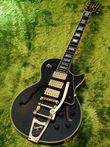 Gibson Memphis ES-Les Paul Custom 3PU Bigsby Ebony Black 2015 NEW w/Hardcase