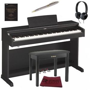 Yamaha YDP163 Digital Piano Black with Matching Bench, H/P, K/C, Light Pen