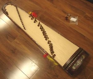17-string Concert Vietnamese Dan Tranh Zither with Inlay