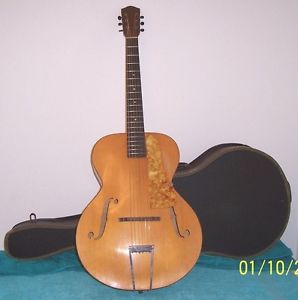 1941 Harmony Arch top F-hole guitar Spruce top Maple back & sides used & Rare
