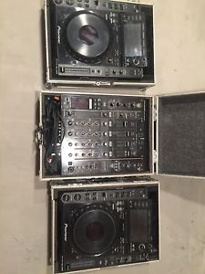 Pioneer CDJ 2000s And DJM 900 Nexus With Cases