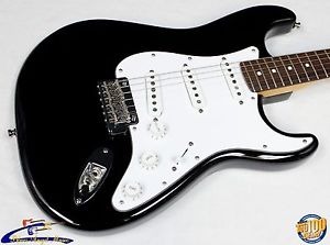 2007-2008 Fender American Standard Stratocaster Guitar w/HSC, Black Strat #34375