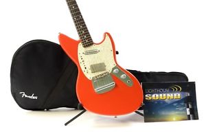 1996 Fender Kurt Cobain Jag-Stang Electric Guitar 50th Ann- Fiesta Red w/Gig Bag