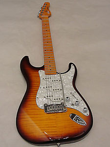 2008 G&L Tribute Comanche Custom Electric Guitar Flamed Maple Top Swamp Ash Body
