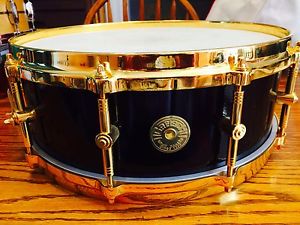 Gretsch USA Custom Black Lacquer W/ gold hardware. 5.5x14 RARE