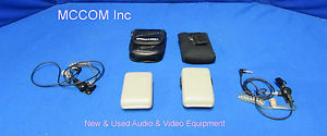Comtek PR-216 Personal Monitor Receiver Qty 2 w/ earpieces, cases