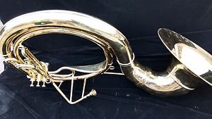 SOUSAPHONE BIGGEST SIZE 25 INCHE VALVE PROFESIONAL PURE BRAS FREE CASE & MOUTHPC