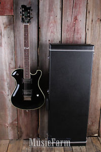 Sozo Z Series Z8SCBK Single Cut Solid Body Electric Guitar with Hardshell Case