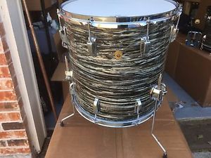 1966 Ludwig 16" Black Oyster Pearl Ringo Floor Tom Drum-  Great Condition!!