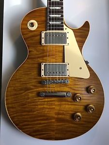 Gibson Les Paul 1959 Reissue 2015 Tom Murphy Super Flame Top Aged True Historic