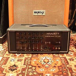 Vintage 1973 Hiwatt DR112 PA 100 Custom Valve Guitar Amplifier Amp Head SERVICED