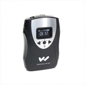 Williams Sound PPA T46 Personal PA Body-pack Transmitter, Black/Silver, 1.25"