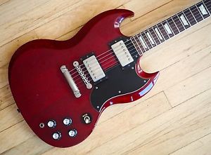 1990 Greco SG Electric Guitar Cherry SS-600 Lawsuit Mint Collection Japan w/Case
