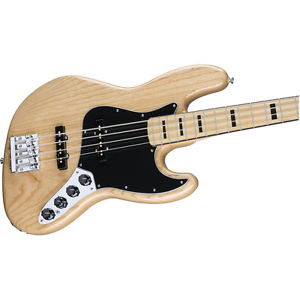 Fender Deluxe Active Jazz Bass Guitar Ash Body Maple Fretboard Natural w/Gig Bag