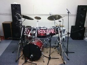 8pc Premier Drumset with all hardware and cymbals shown