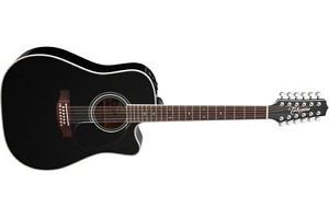 Takamine EF381SC 12-string acoustic Black