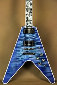 Gibson Flamethrower Flying V Ultima Indigo Blue Electric Guitar