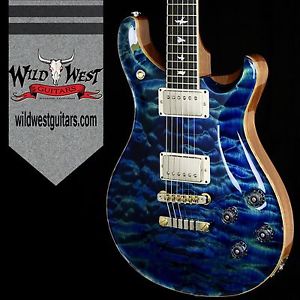 PRS Wood Library 10 Top McCarty 594 Quilt Top River Blue W/Ebony Fretboard