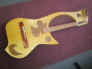 WISHNEVSKY DOUBLE NECK HARP GUITAR BASS ELECTRIC ACOUSTIC w/ UPGRADES  NICE! USA