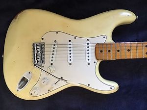 1974 Fender Stratocaster Olympic White Maple Neck