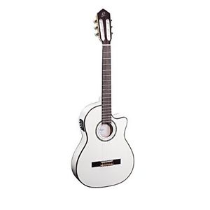 Ortega RCE145WH - Chitarra elettrica 4/4 da concerto, con cutaway, collo fine,