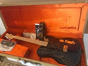 Fender Artist James Burton Telecaster Blue Paisley Flames New w Hard Case Tele