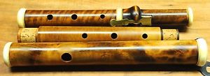 Antique - Firth, Hall & Pond - 1-key boxwood flute - flamed boxwood