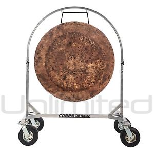 36" Atlantis Gong on Chrome Corps Design Marching Band Gong Stand